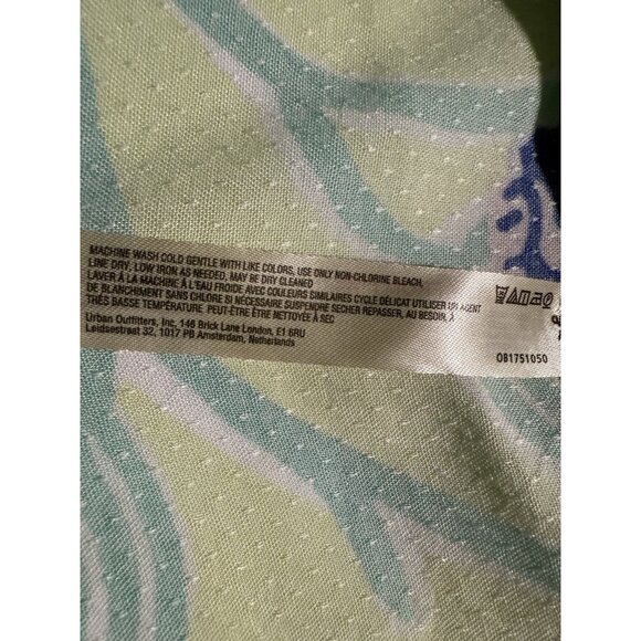 Ellen Merchant Anthropologie Tie Front Kaftan Sz M L Tie Front Tropical Beach - Picture 6 of 10